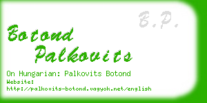 botond palkovits business card